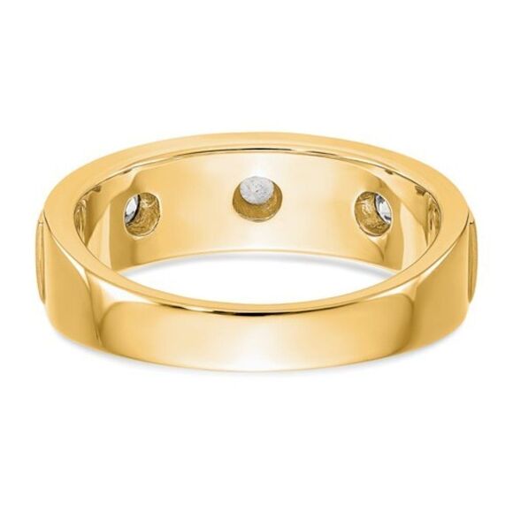 Men's 14k Gold Diamond Band—DISCONTINUED - Picture 5 of 7